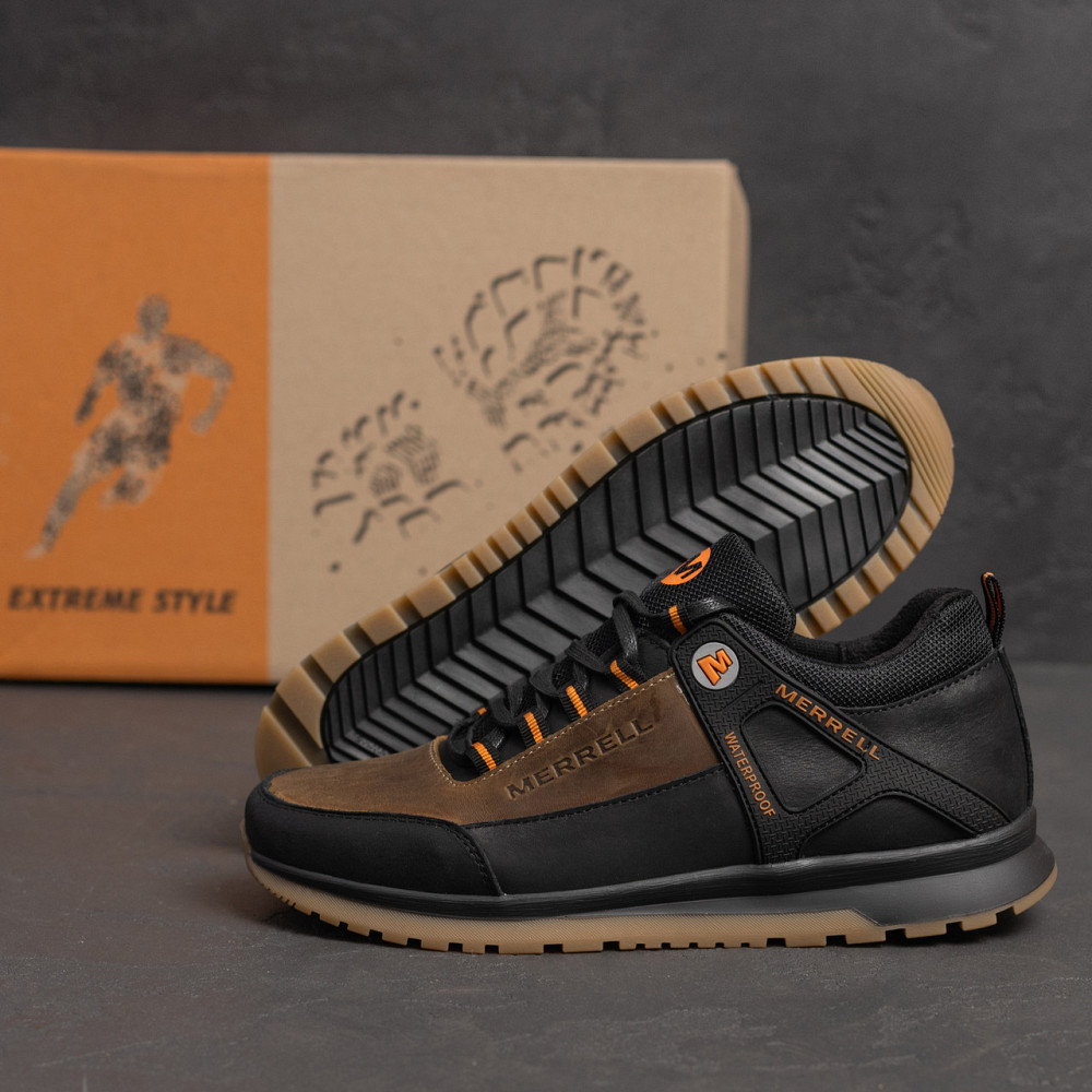 Мужские кожаные кроссовки Clasic Brown Киев - изображение 9