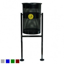 Урна стационарная (2-х опорная оцинкованная )  малая 17 л Київ - зображення 1