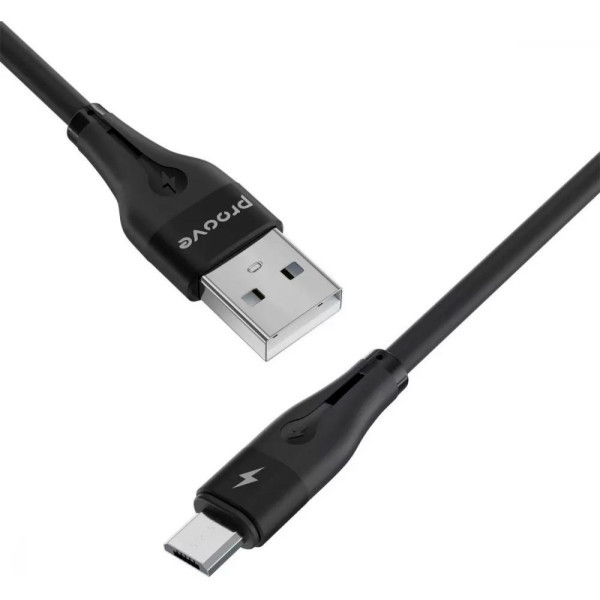 Кабель Proove Soft Silicone USB to Micro 2.4A 1m Black (CCSO20001301) Харків - зображення 3