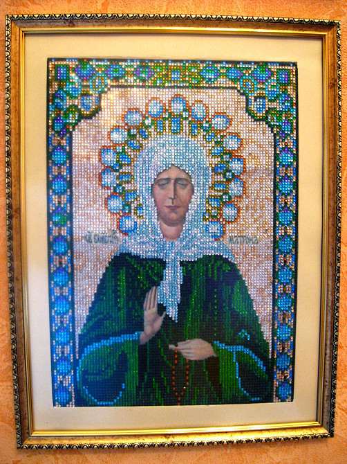 Картина стразами,образ Матрона,готовая работа своими руками,30х40см Харьков - изображение 2