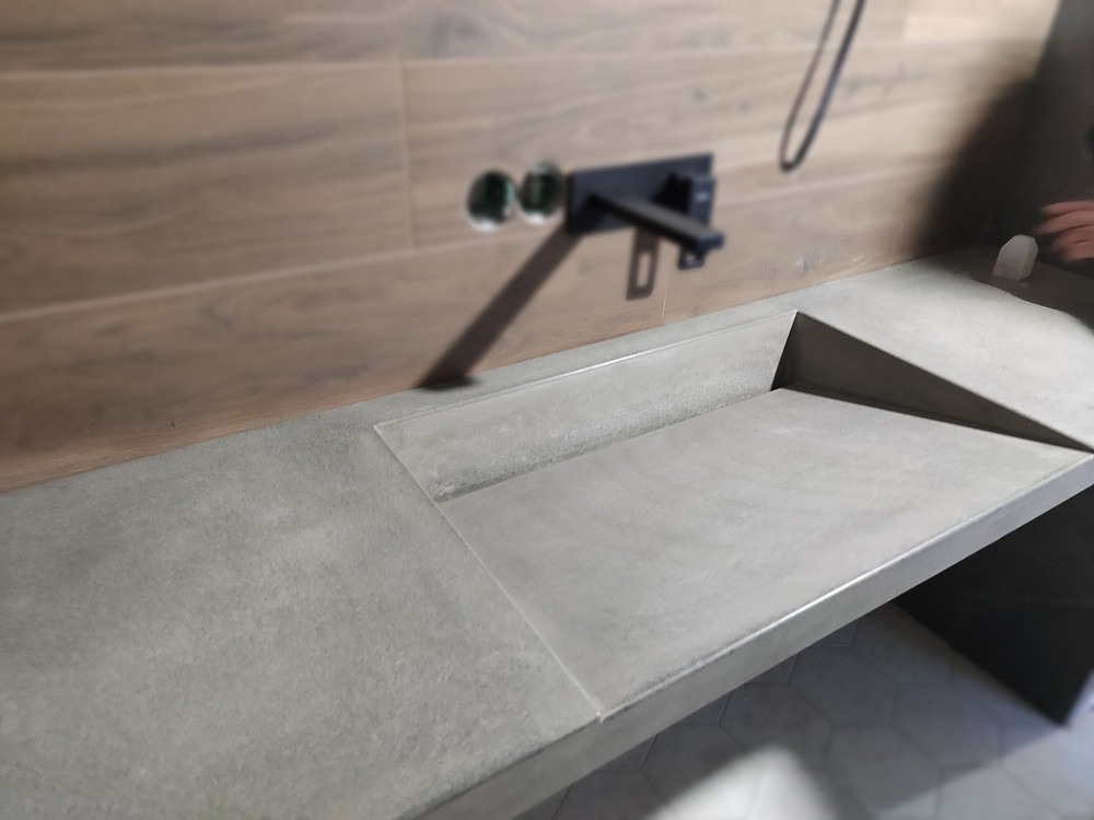 Умывальник щелевой из бетона,столешница в ванную,раковина,мойка,лофт Одеса - зображення 1