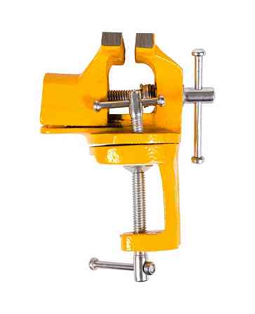 Тиски слесарные поворотные MASTERTOOL 60 мм крепления на струбцине 07-0202 Харків