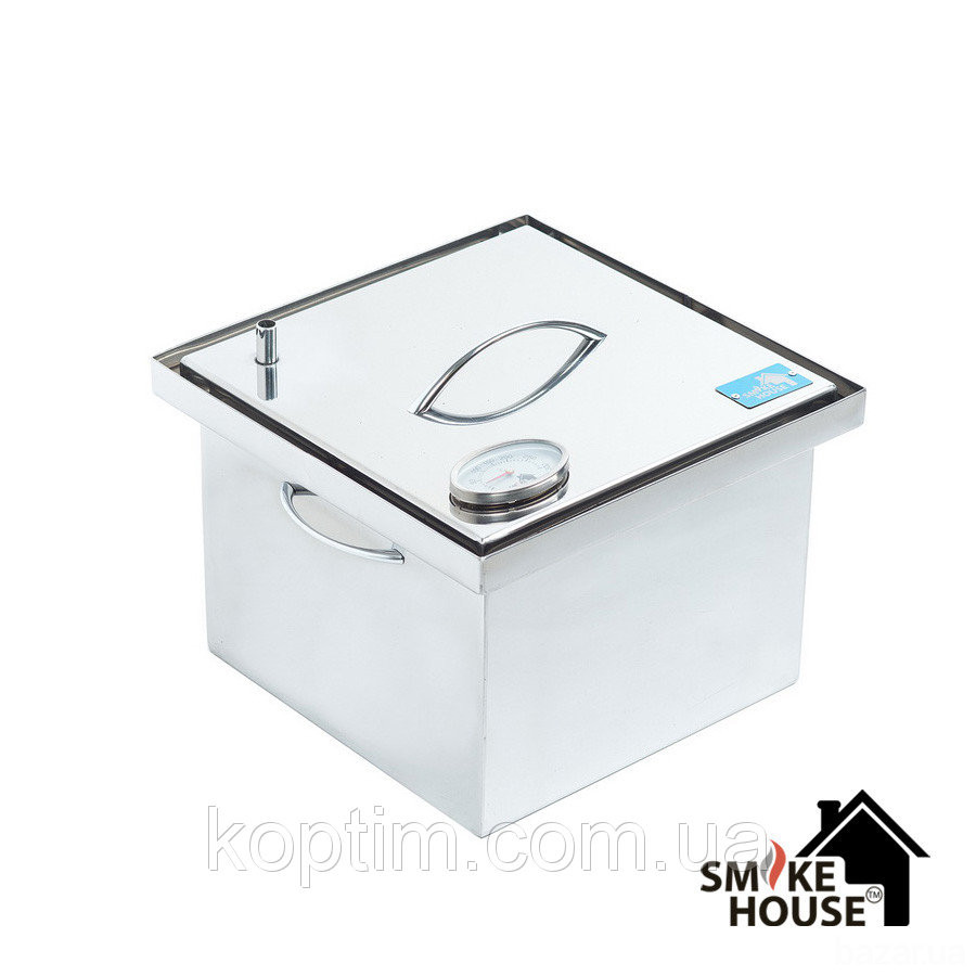 Коптильня с термометром SmokeHouse S DeLuxe с подставкой Харьков - изображение 2