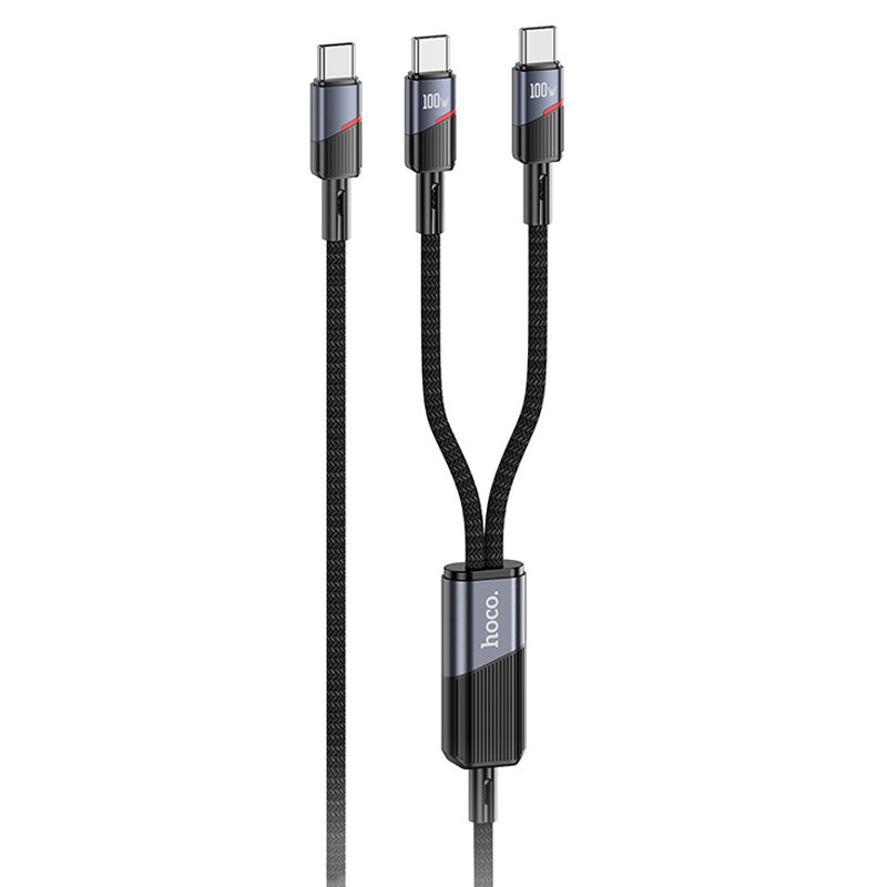 Дата кабель Hoco U139 Type-C to Type-C/Type-C 100W (1.2m) Херсон - зображення 1