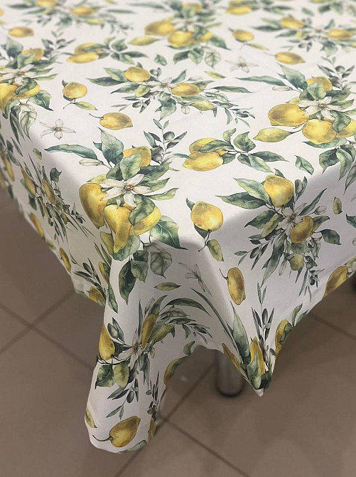 Скатерть водооталкивающая 120х170см Лимон с жасмином Одеса - зображення 3