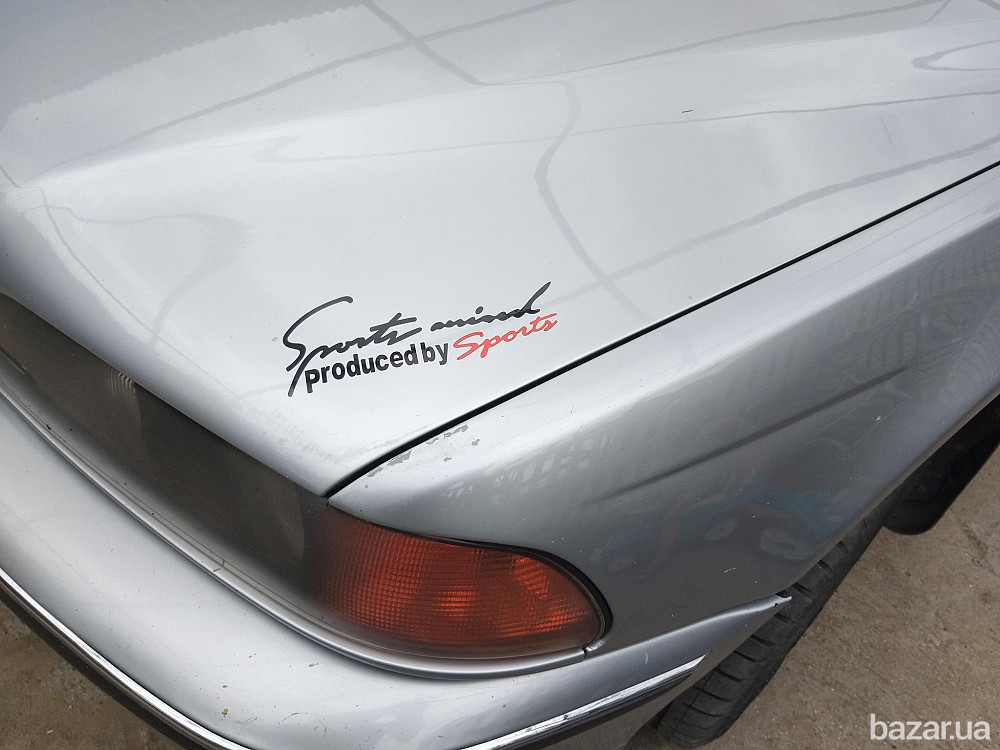 Наклейка на авто Sport mind produced by sports Белая с красным. Черная Маленькая Борисполь - изображение 3