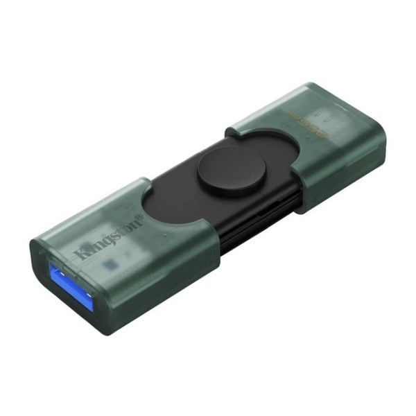 Флеш пам'ять Kingston DataTraveler DuoG2 128GB USB 3.2 + Type-C  Black/Green (DTDEG2/128GB) Харків - зображення 3