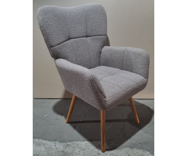 Крісло Флор тканина сіра букле тедді Днепр - изображение 9