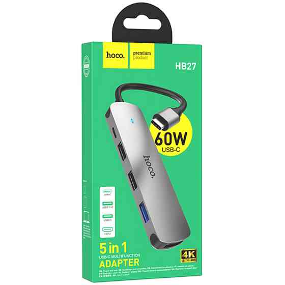 Переходник HUB Hoco HB27 10-Port (Type-C to HDTV+USB3.0+PD+2xUSB2.0) Херсон