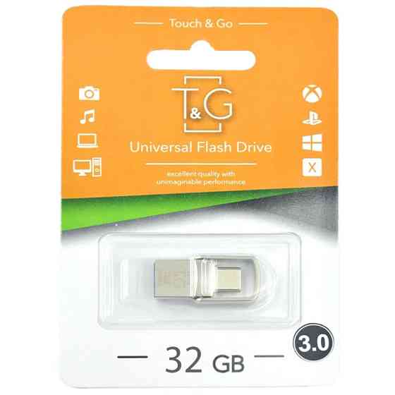 Флеш-накопитель T&G 104 Metal Series 2in1 USB 3.0 (USB-A/C) — 32GB Херсон