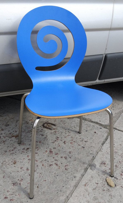 Стул Лев деревянный голубой Дніпро - зображення 5