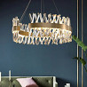 Люстра стельова LED 7006-600C-k Латунь 40-170х60х60 см. Київ