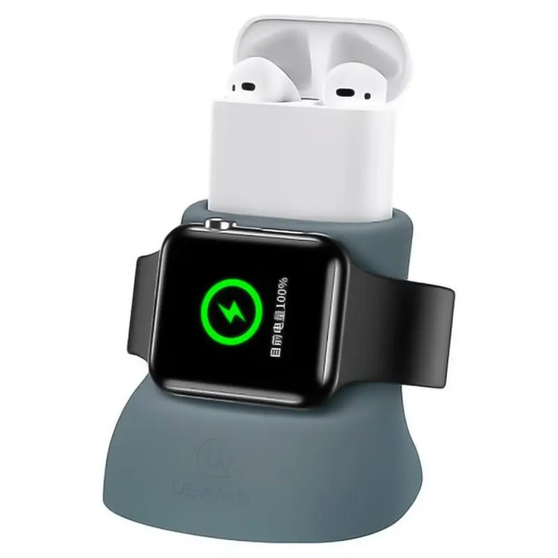 Уценка Силиконовая подставка для зарядки Usams US-ZJ051 2in1 Херсон - изображение 1