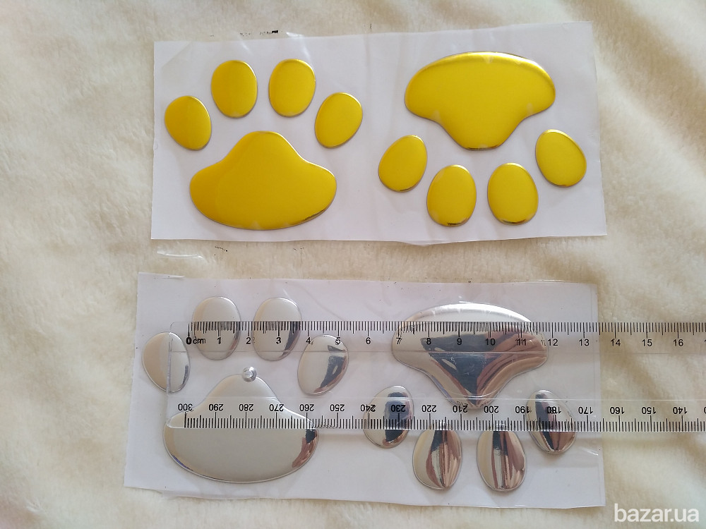 Наклейка на авто Наклейка на авто Следы Золото Борисполь - изображение 5