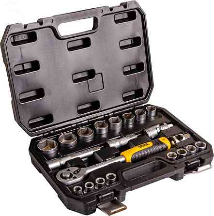 Набор инструментов MASTERTOOL ½" 21 шт 10-32 мм CrV 21 шт кейс с металлическими замками 78-4021 Харків