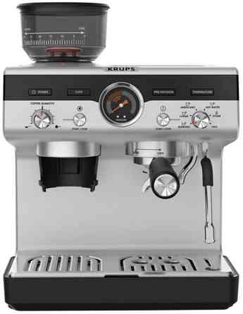 Кофеварка рожковая Krups Precision XP804T10 1380 Вт серебристая Київ