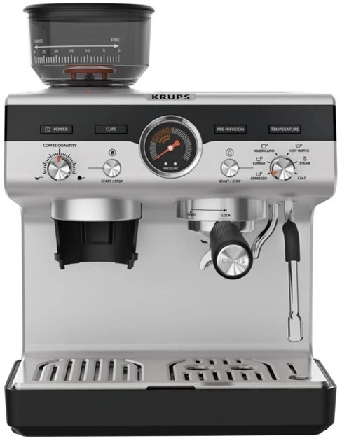 Кофеварка рожковая Krups Precision XP804T10 1380 Вт серебристая Киев - изображение 1