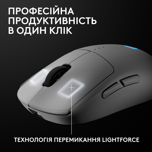 Мышь компьютерная безпроводная Logitech PRO 2 Lightspeed White L910-007302 белая Киев - изображение 7