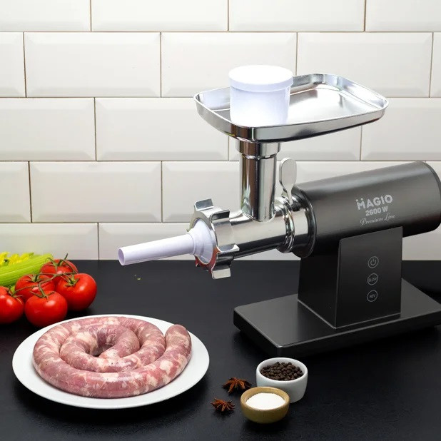 Мясорубка электрическая Magio MG-271 2600 Вт серая Київ - зображення 3