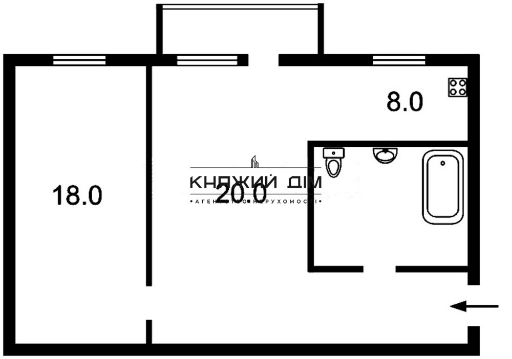 Оренда 2х кімнатної студії, біля ст. м. Печерська. № 11157433 Київ - зображення 8