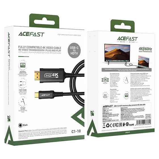 Дата кабель Acefast C1-10 USB-C to HDTV (1.8m) Херсон