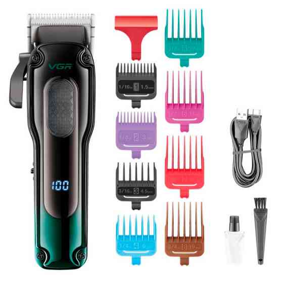 Машинка для стрижки аккумуляторная VGR V-013 GREEN 7 Вт зеленая Киев