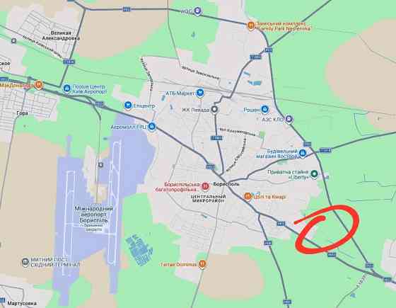 Продается земля для промышленности оптовой торговли и складского хозяйства Борисполь Борисполь