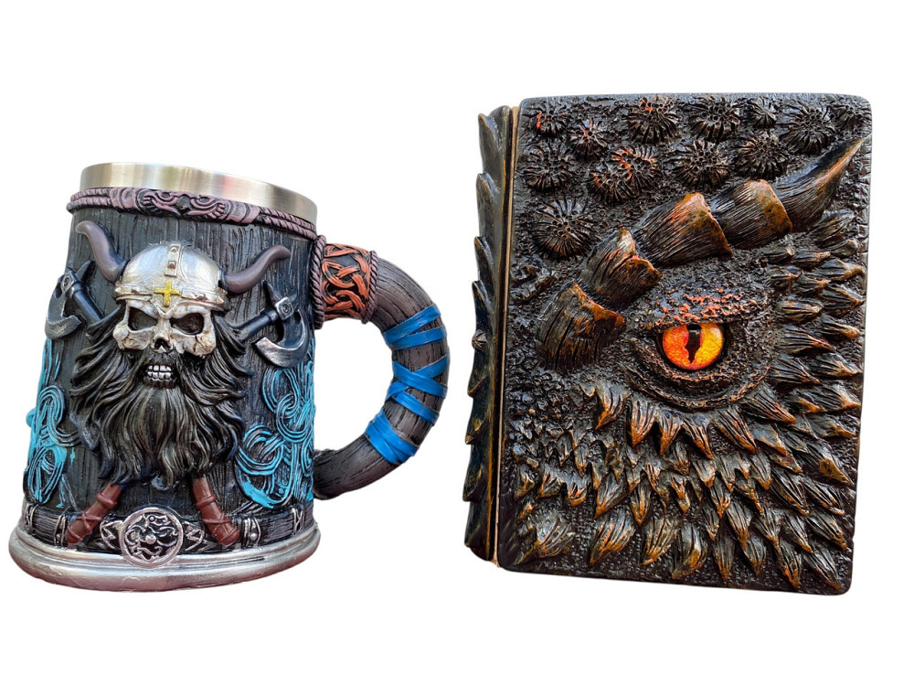 Подарочный набор Кружка 3D Скандинавский Воин и Блокнот 3D «Жар Сердца Дракона» Київ - зображення 1