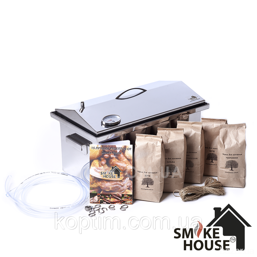 Коптильня для дома SmokeHouse L DeLuxe с термометром Харьков - изображение 7