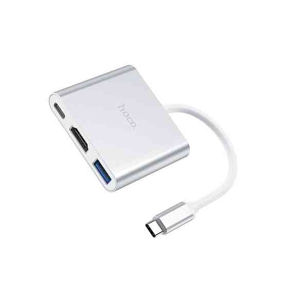 Переходник HUB Hoco HB14 Type-C to USB3.0+HDMI+PD Херсон