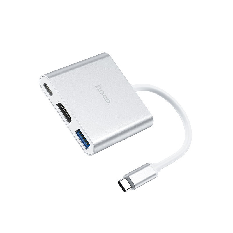 Переходник HUB Hoco HB14 Type-C to USB3.0+HDMI+PD Херсон - зображення 4