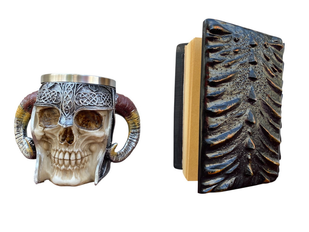 Подарочный набор Кружка 3D Рогатый Череп и Блокнот 3D «Жар Сердца Дракона» Київ - зображення 2