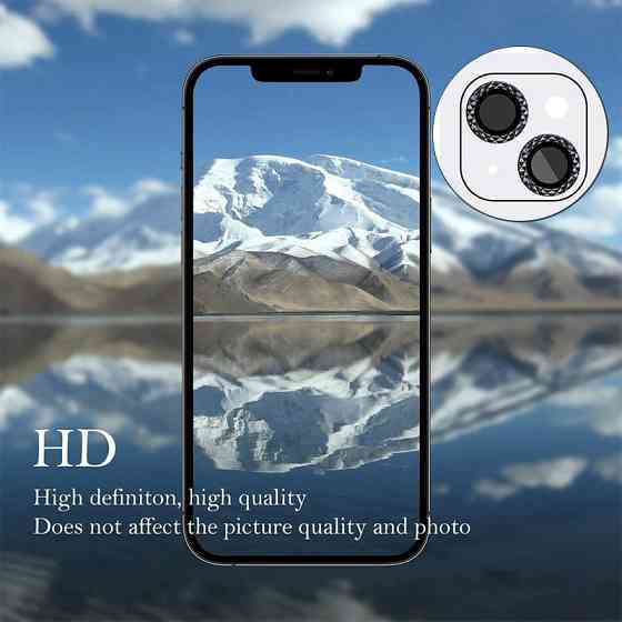 Защитное стекло Metal Shine на камеру (в упак.) для Apple iPhone 14 (6.1") / 14 Plus (6.7") Херсон