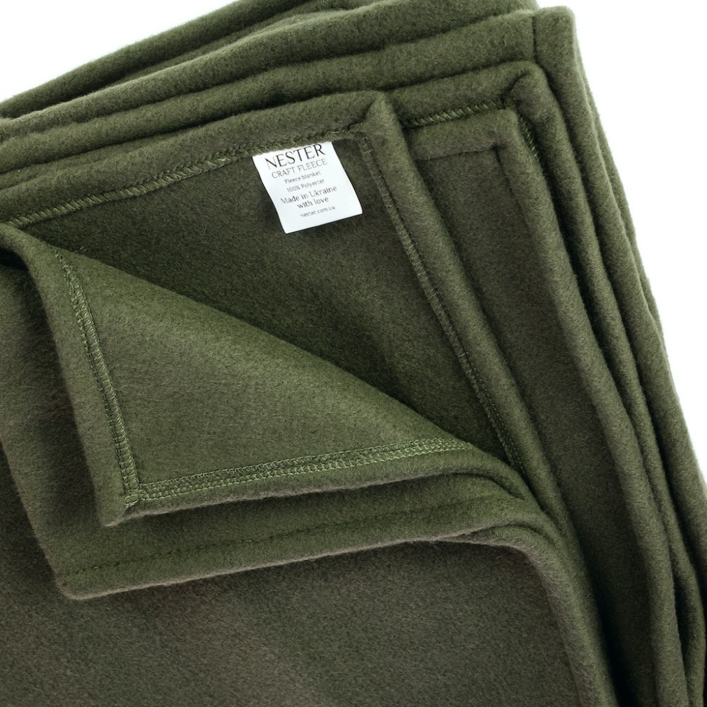 Плед тактичний з флісу Nester Haki 150*175 хакі з чохлом Луцк - изображение 5