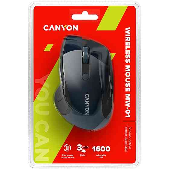 Мышь компьютерная безпроводная Canyon CNS-CMSW01BL Blue синяя Київ