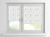 Рулонна штора Rolets Квіти 2-52721-2200 220x170 см закритого типу Біла Киев