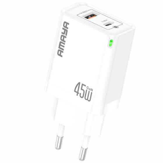 Уценка СЗУ Amaya E45D PD45W+QC3.0 GaN (1USB-A/1C) Херсон