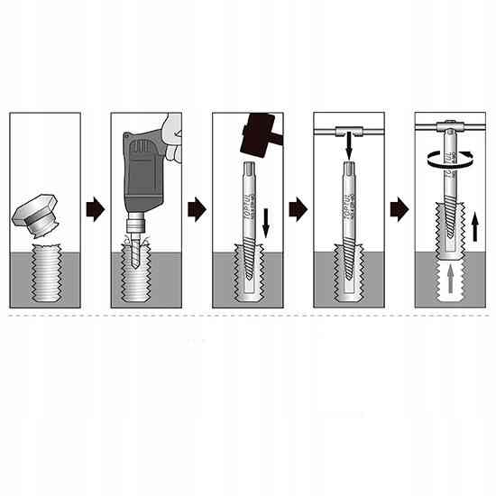 Набор экстракторов (1/8 - 1-1/4", M3-M32) 8ед.  TOPTUL JGAI0805 Харків