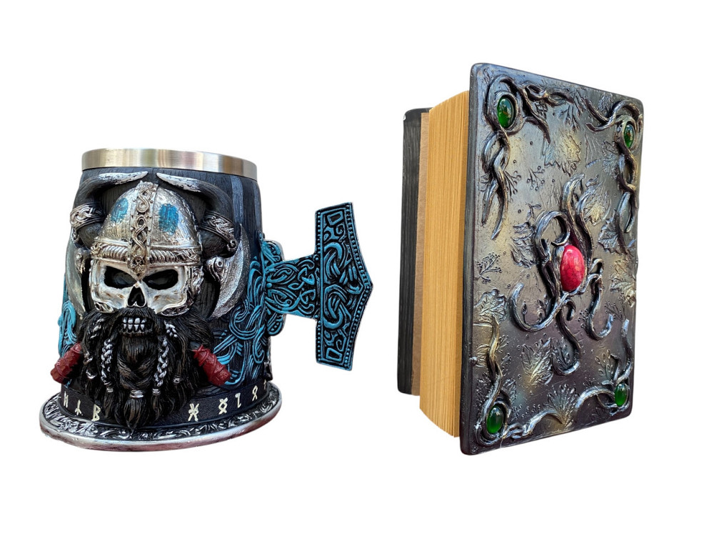 Подарочный набор Кружка 3 Молот Тора Бородаст Викинг и Блокнот 3 «Лесной Гримуар Лисы» Київ - зображення 2