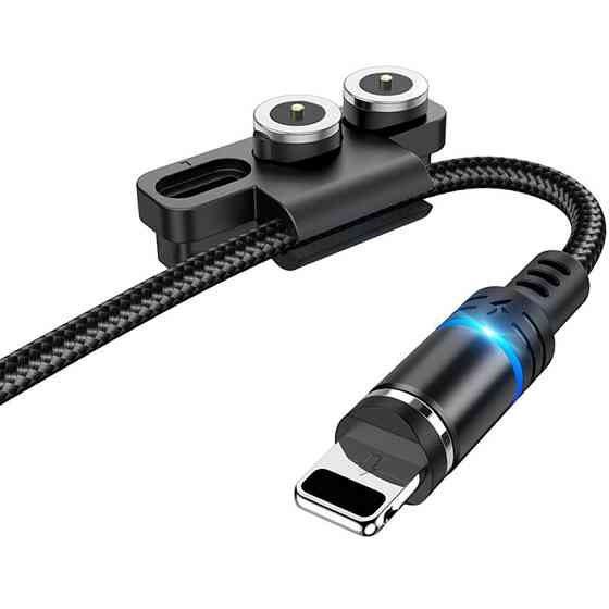 Уценка Дата кабель Hoco DU42 Magnetic 3in1 Lightning-microUSB-Type-C (1m) Херсон