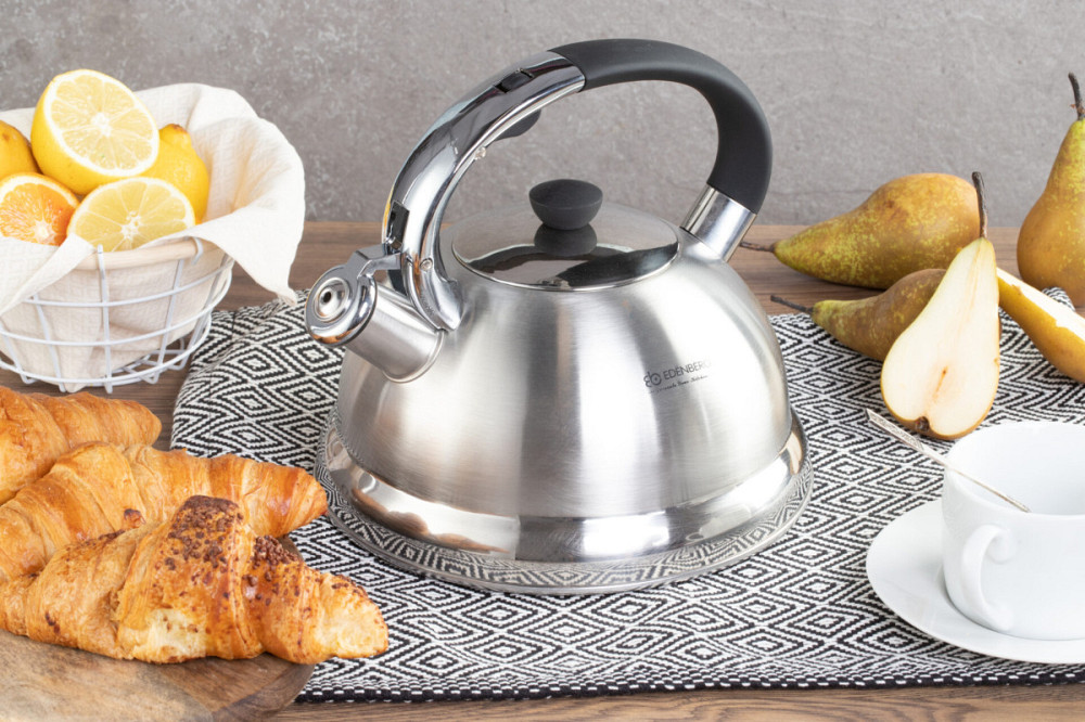 Чайник зі свистком Edenberg EB-2446 3 л чорний Київ - зображення 1