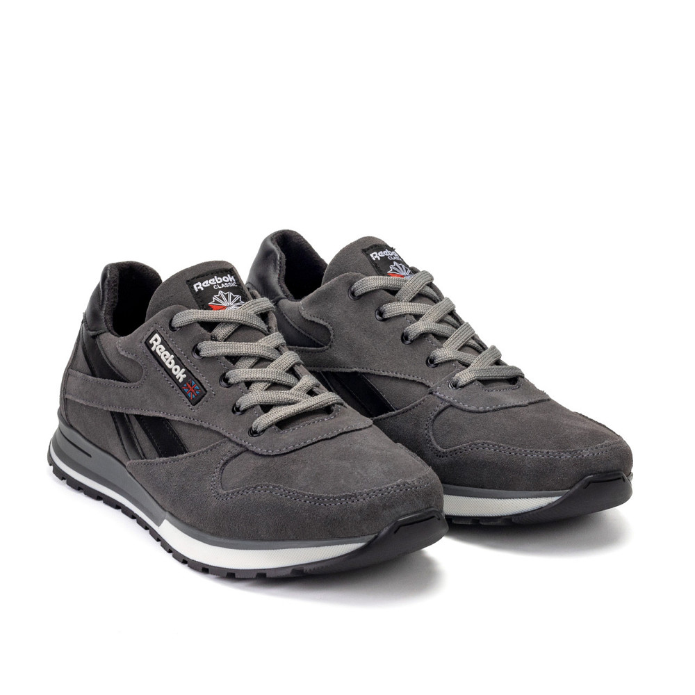 Мужские кожаные кроссовки Anser Grey Київ - зображення 2