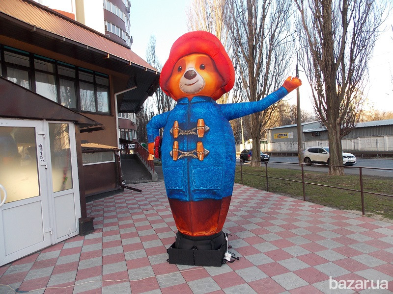 Надувной зазывала мишка Паддингтон Київ - зображення 3