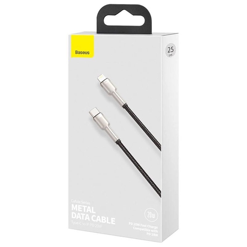 Дата кабель Baseus Cafule Series Metal Type-C to Lightning PD 20W (0.25m) (CATLJK-0) Херсон - зображення 4