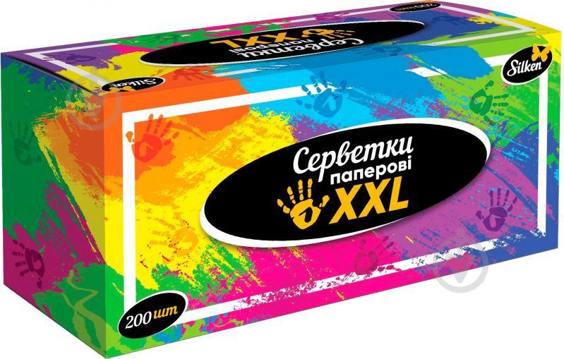 Салфетки гигиенические в коробке Silken XXL 200 шт. Київ - зображення 1
