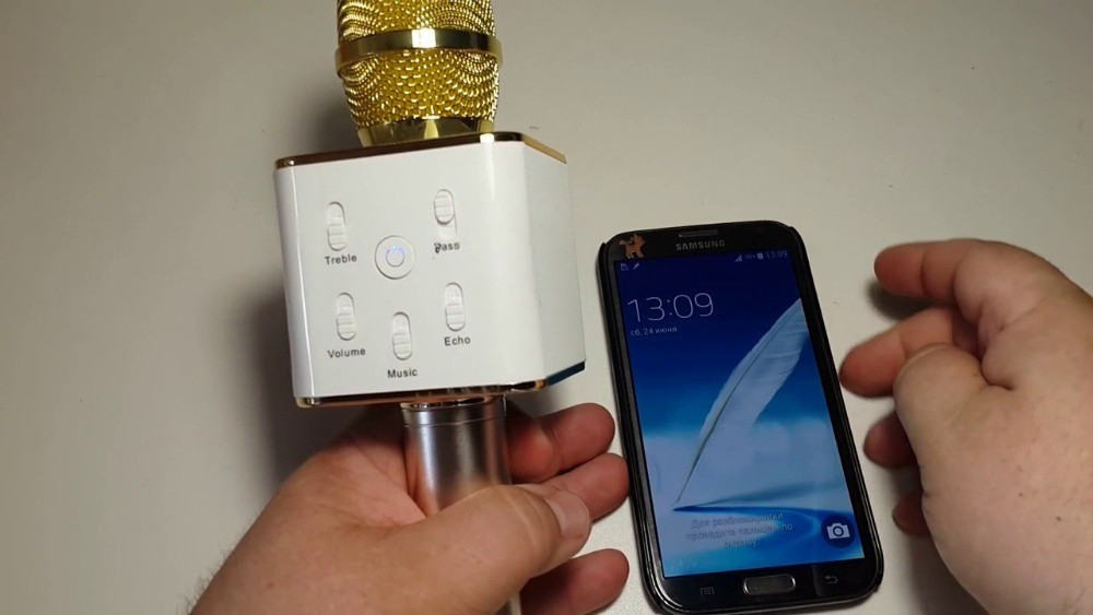 Bluetooth мікрофон для караоке Q7 Блютуз мікро + ЧОХОЛ Чорний Одеса - зображення 8