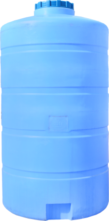 Емкость 1250 л вертикальная ПБ голубая Київ