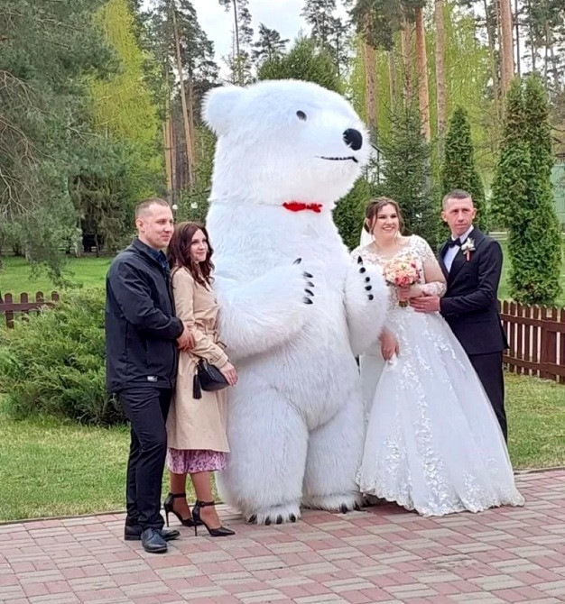 Белый медведь Чернигов поздравление мишка аниматор Чернігів - зображення 6