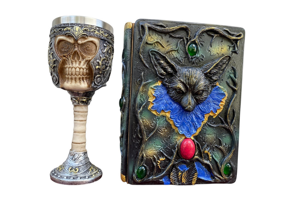 Подарочный набор Бокал 3 Череп в Шлеме и Блокнот 3 «Лесной Гримуар Лисы» Київ - зображення 1