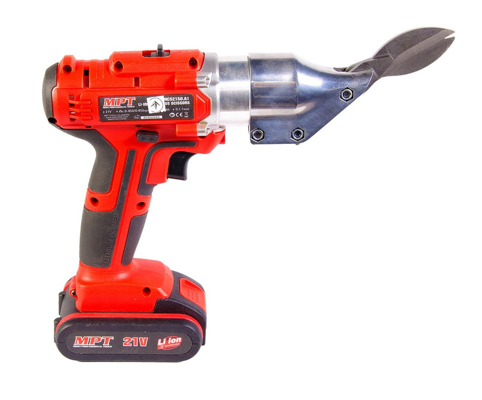 Ножницы аккумуляторные по металлу MPT 21 В Li-ion 1.5 Ач 2 скорости 0.1-1 мм сумка MCS2150.A1 Харків - зображення 7